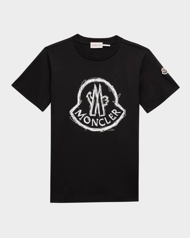 Boy's Scribble Bell Logo Short-Sleeve T-Shirt, Size 12-14